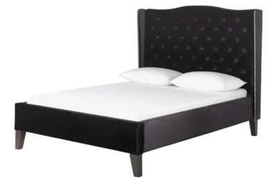 Collection Luxford Double Bed Frame - Black Velvet.